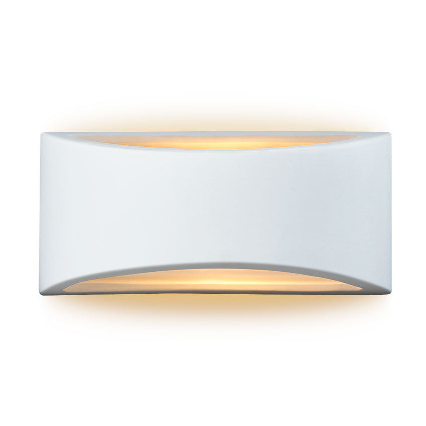 Cork Plaster Up/Down Wall Light - White
