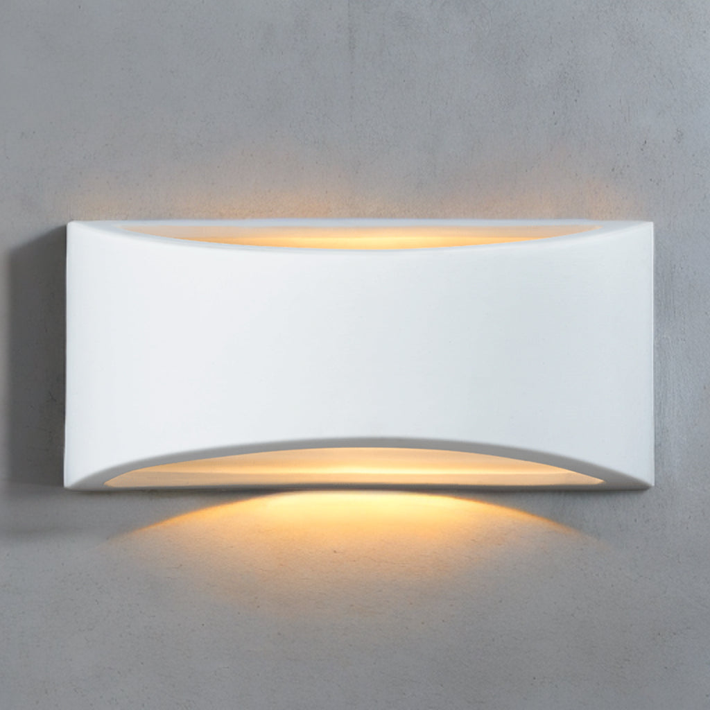 Cork Plaster Up/Down Wall Light - White