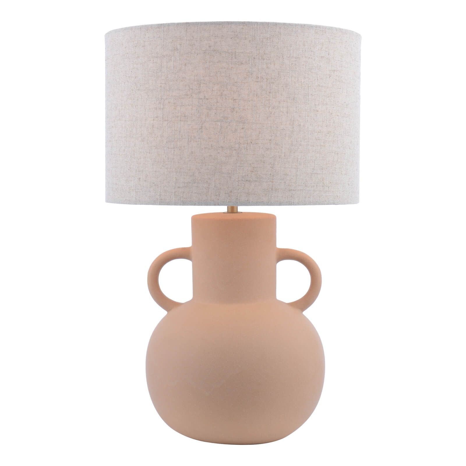 Urn Ceramic Table Lamp Terracotta/Black With Shade