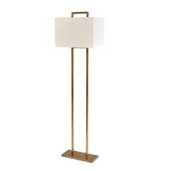 Ember Classic Floor Lamp Nickel & Antique Brass Finish