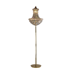 Alexandra Floor Lamp 6 Light E14 Gold/Polished Chrome