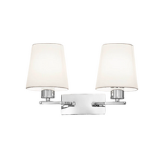 Hector 2Lt Indoor Double Wall Lights - Chrome Finish