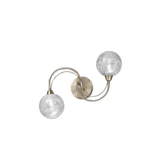 Geox 2Lt Ceiling/Wall Light - Satin Nickel/Bronze Finish