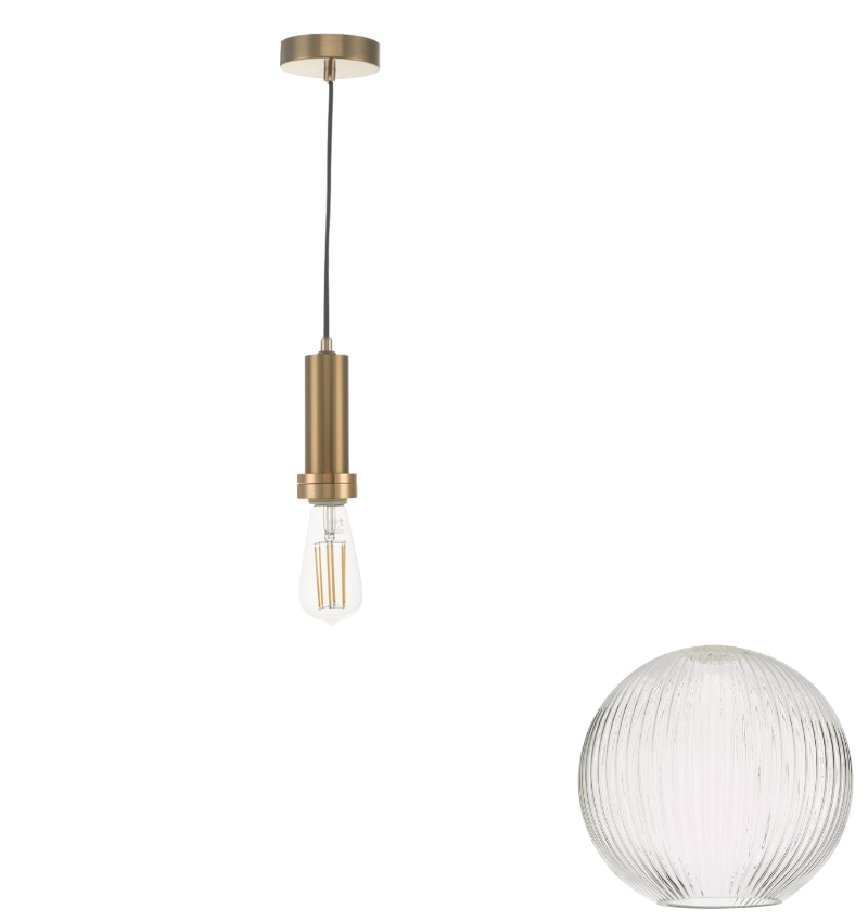 Sophie 1 Light Ribbed/Antique Chrome