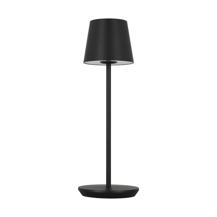 Nevis Accent Rechargeable Table Lamp- Black/ White/ Brass Finish