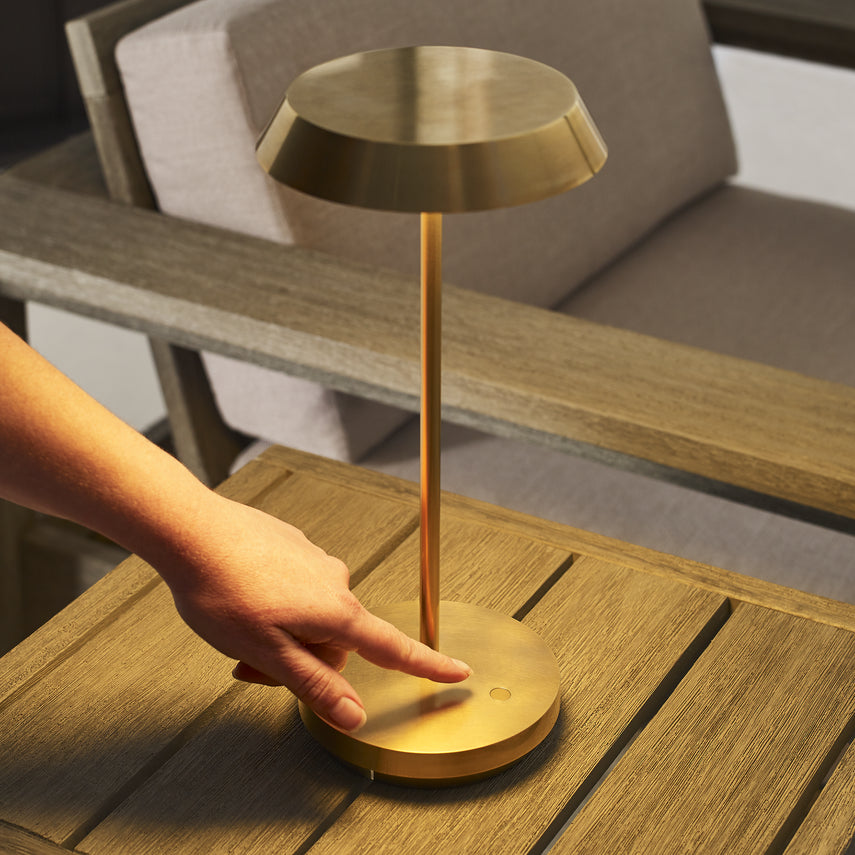 Tepa Accent Rechargeable Table Lamp- Black/ Brass/ White Finishes