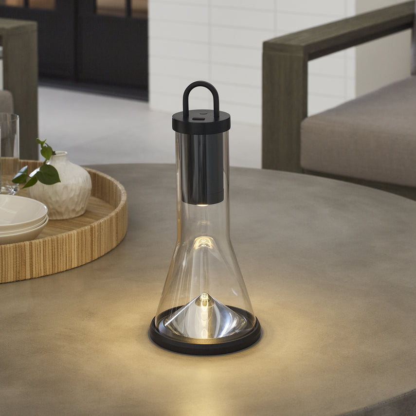 Kandella Accent Rechargeable Table Lamp- Black/ White/ Brass Finishes