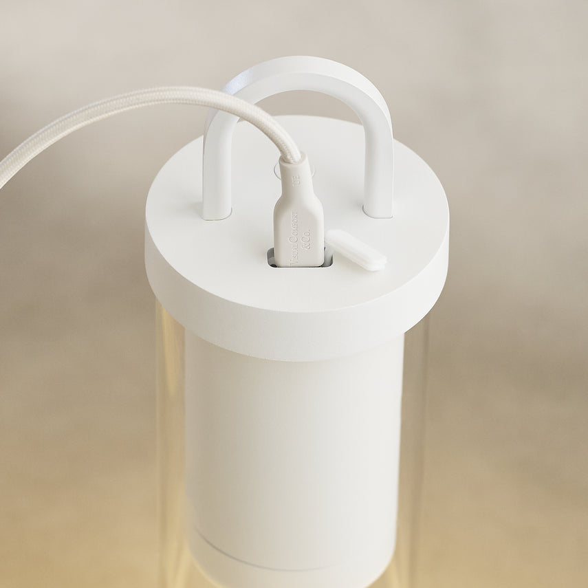 Kandella Accent Rechargeable Table Lamp- Black/ White/ Brass Finishes