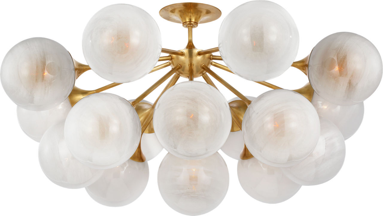 Cristol 1/3/16Lt Flush Mount - Nickel/Brass