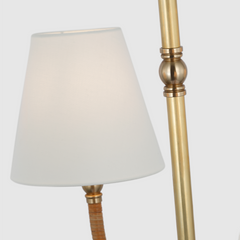 Basden 4Lt Multi-Arm Pendant - Brass & Rattan