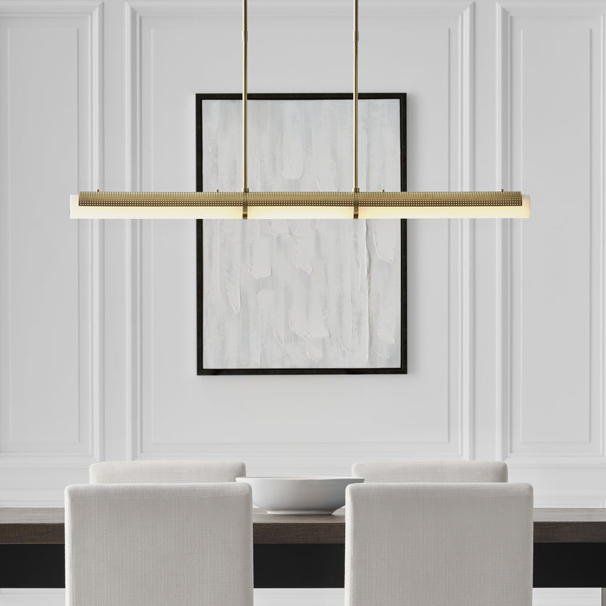 Precision Large Linear Chandelier- Various Finishes