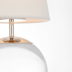Terri 12" Cordless Accent Lamp- Alabaster/ Crystal Finish