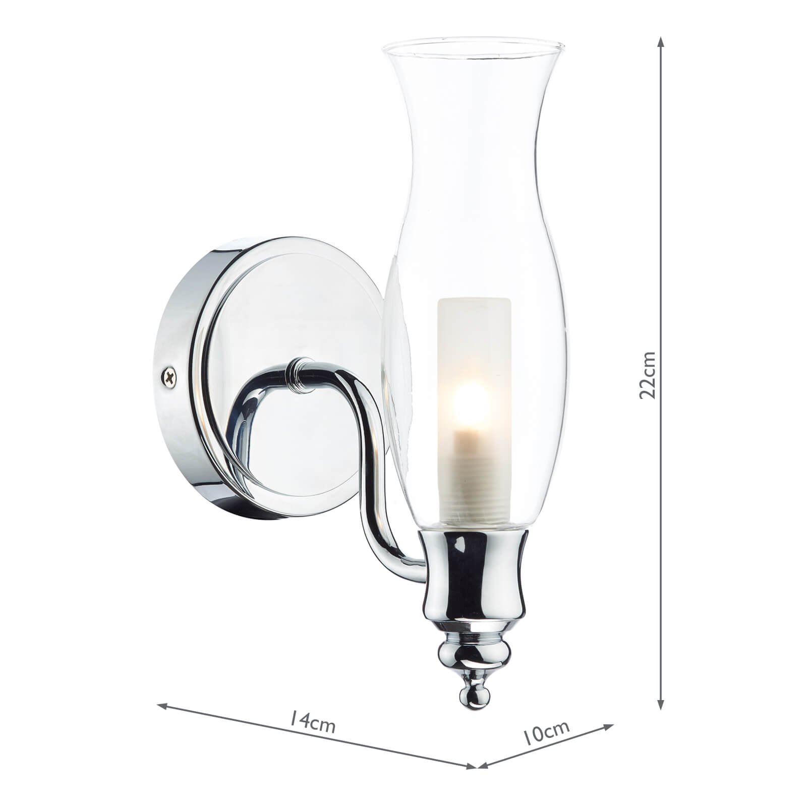 Vestry Bathroom Wall Light Polished Chrome IP44 Promotional Offer