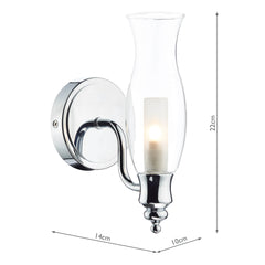 Vestry Bathroom Wall Light Polished Chrome IP44 Promotional Offer