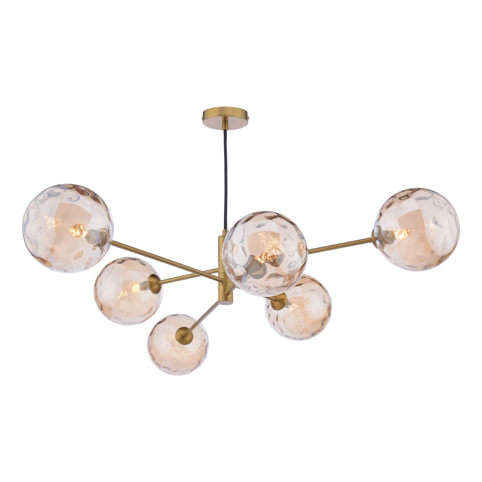 Vignette 6 Light Pendant Aged Brass Variety Of Shades