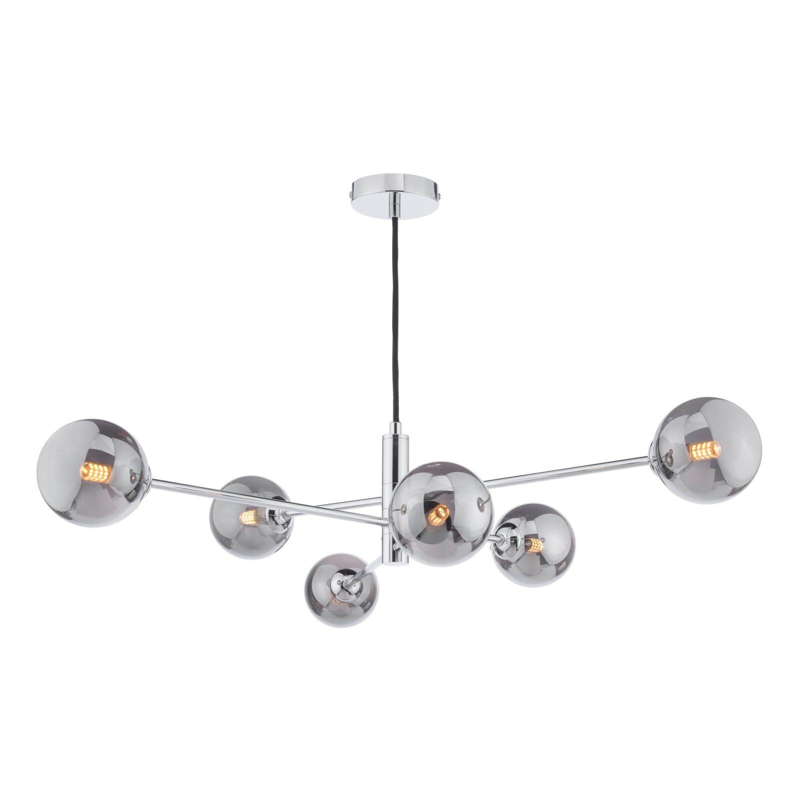 Vignette 6 Light Pendant Aged Brass/Polished Chrome Variety Of Shades