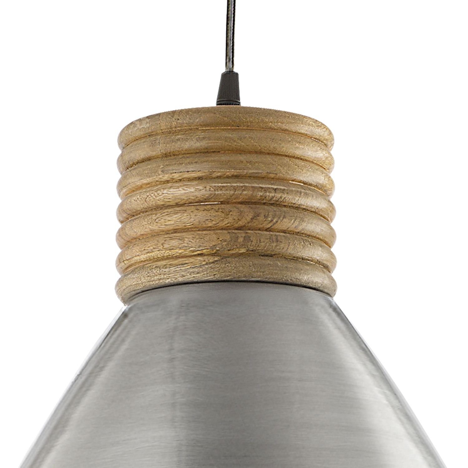 Vimbai Pendant Zinc & Wood - CLEARANCE