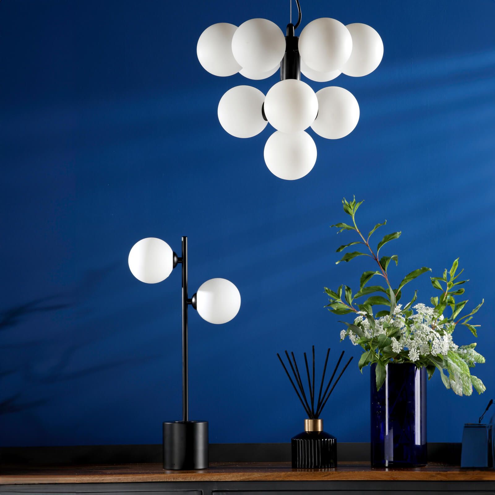 Vine 10 Light Pendant, Variety of Shades
