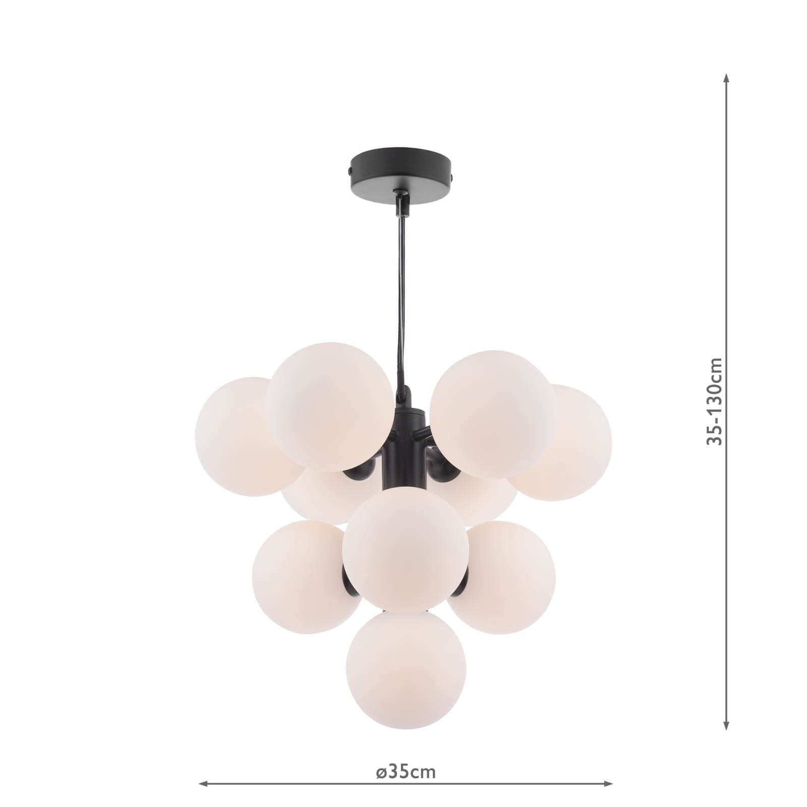 Vine 10 Light Pendant, Variety of Shades
