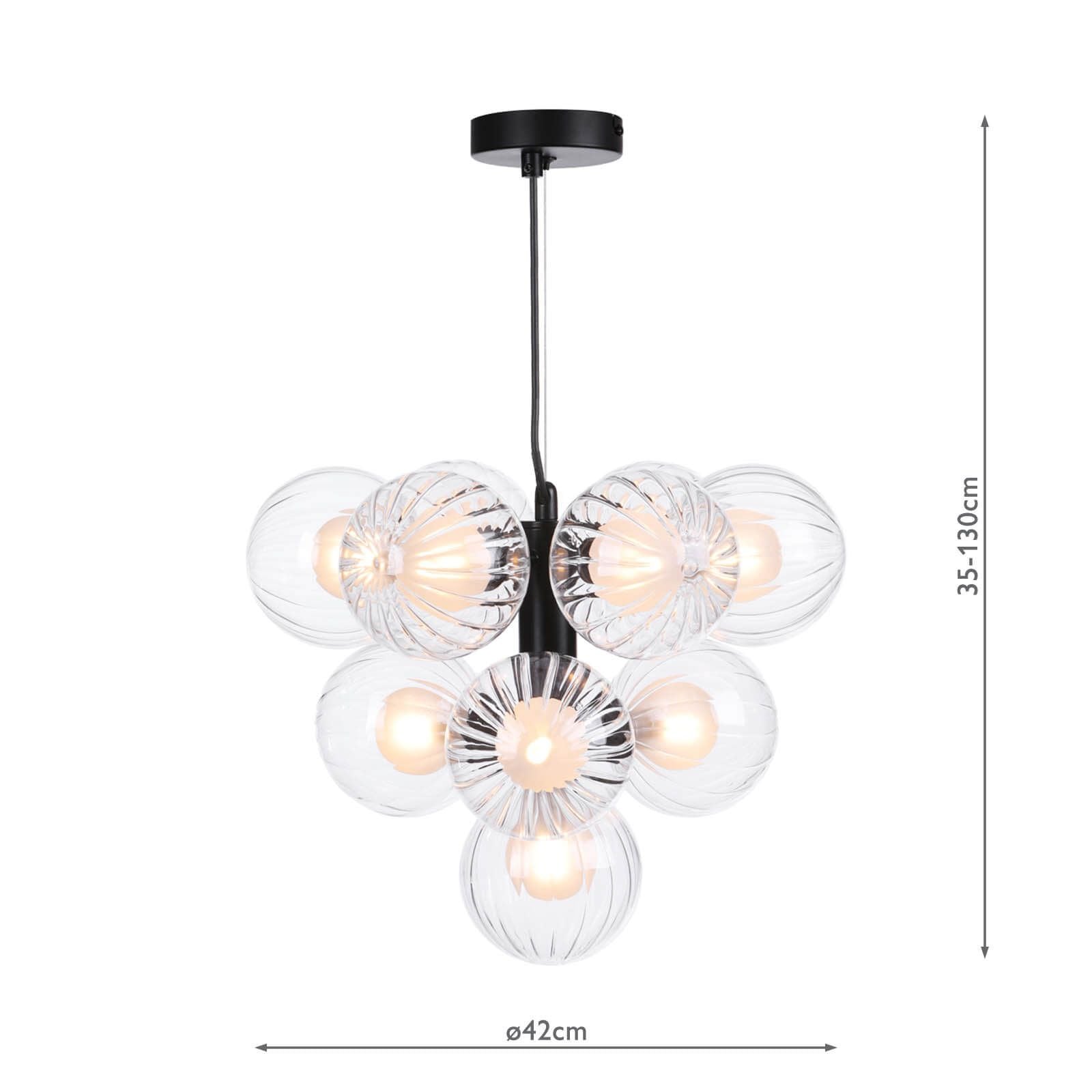 Vine 10 Light Pendant, Variety of Shades