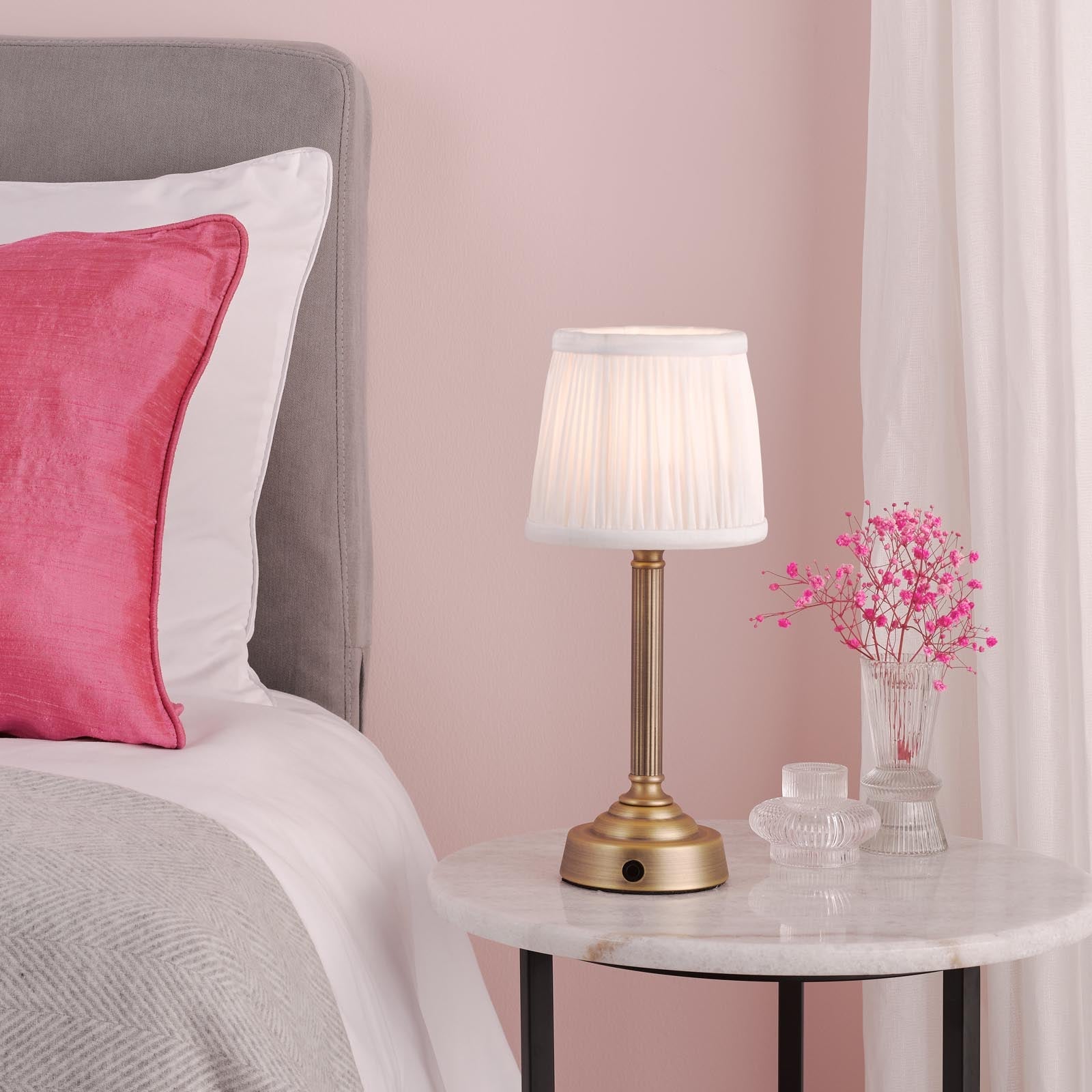 Virgil Rechargeable Table Lamp In Various Finishes Integrated Led