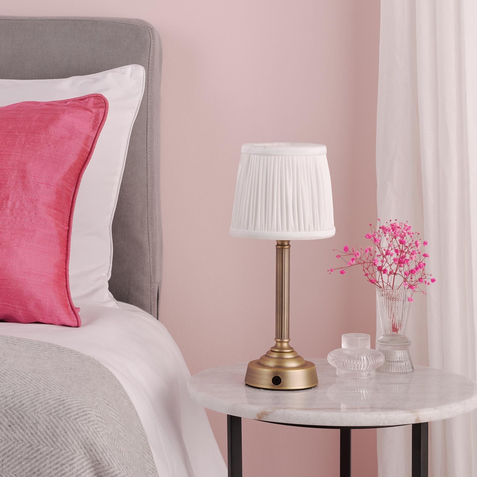 Virgil Rechargeable Table Lamp In Various Finishes Integrated Led