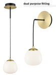 Dual 1lt Ceiling/Wall Light -  Black & Gold Finish