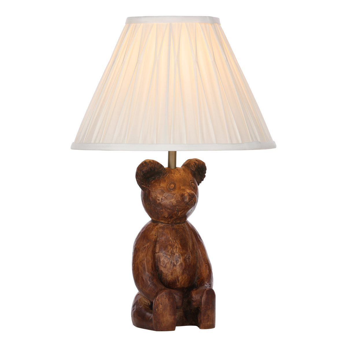 Walter Table Lamp In Wood Effect Complete With Shade B22