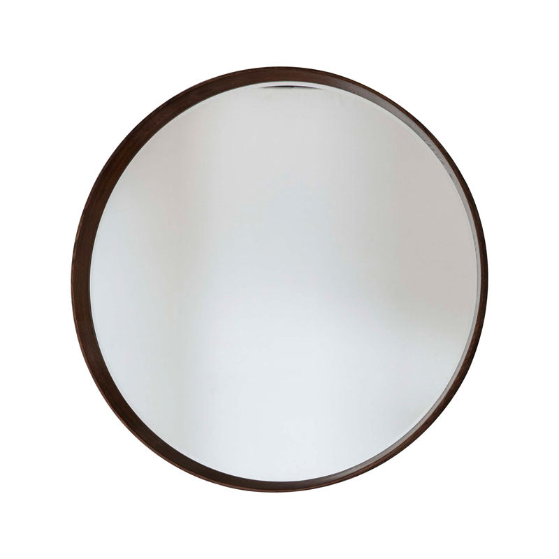 Keaton Round Mirror Walnut W1000 x D80 x H1000mm