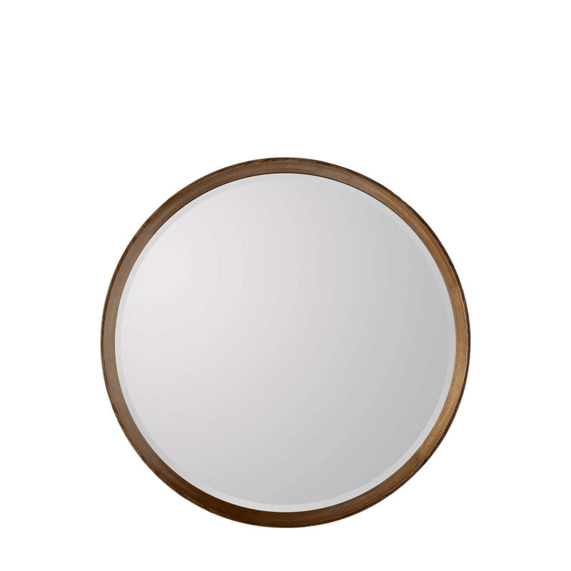 Keaton Round Mirror Walnut W735 x D80 x H735mm