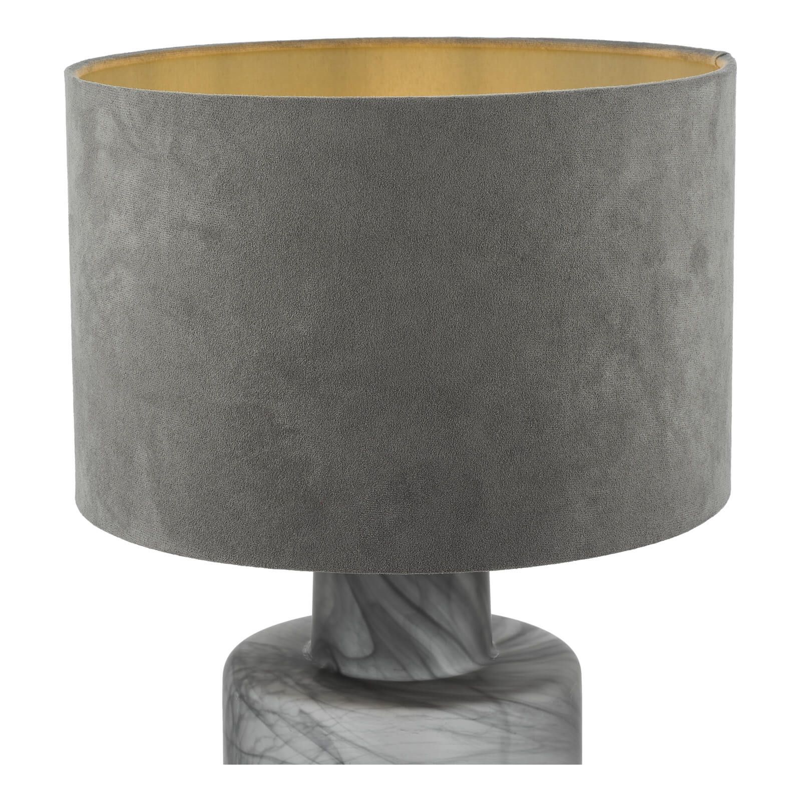 Wanda Table Lamp Smoked Glass With Shade