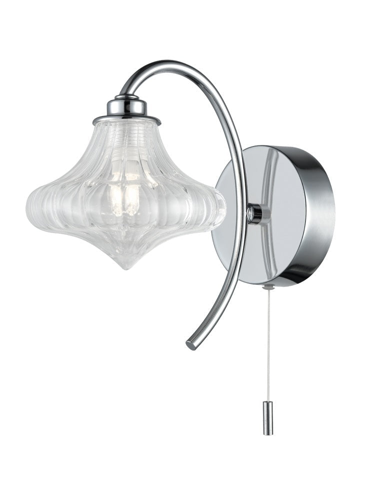 Digsby Bathroom Wall Bracket IP44 - Clear/Smoked
