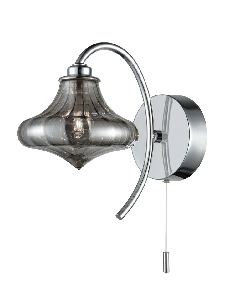 Digsby Bathroom Wall Bracket IP44 - Clear/Smoked