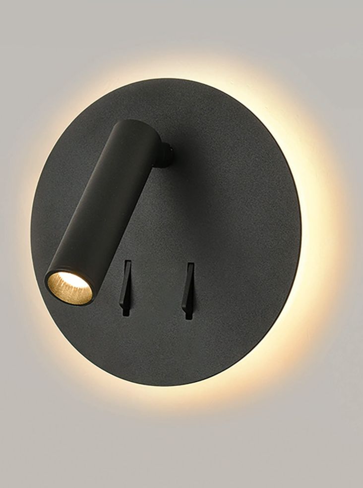 Luca LED Reading Light- Black/ Nickel Finishes