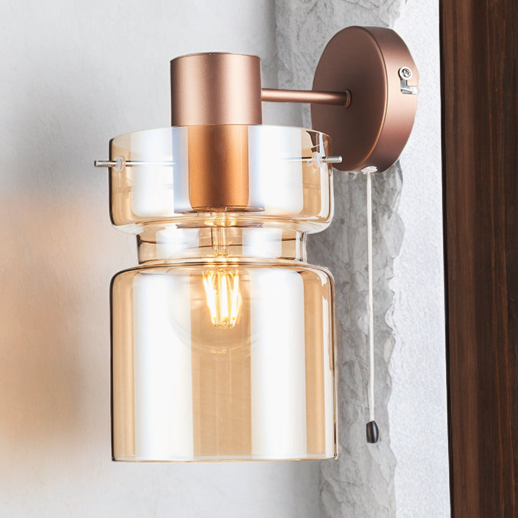 Camden Wall Light- Silver/ Copper/ Grey Finishes