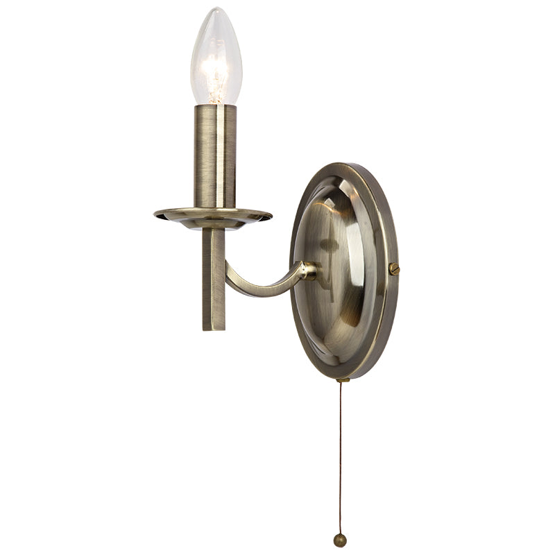 Lugano Wall Light- Antique Brass/ Satin Nickel