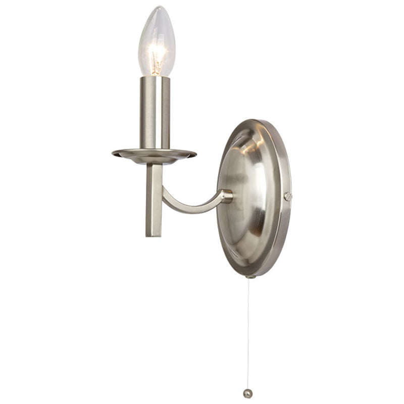 Lugano Wall Light- Antique Brass/ Satin Nickel