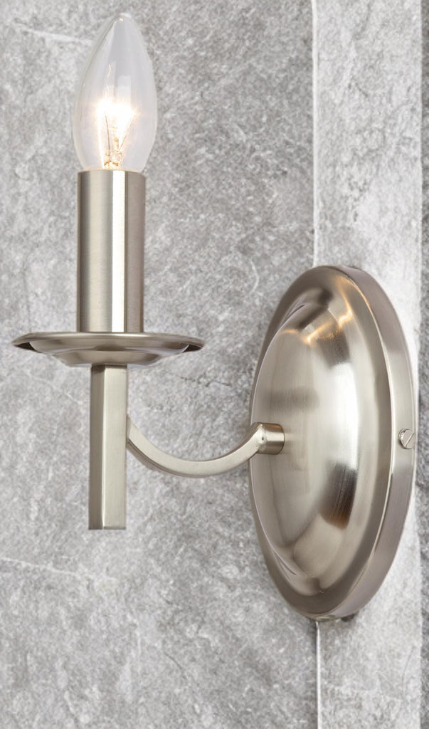 Lugano Wall Light- Antique Brass/ Satin Nickel