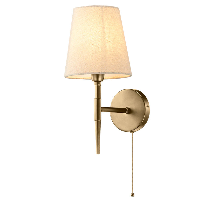 Shandon Wall Light- Matt Brass/Antique Brass/Black