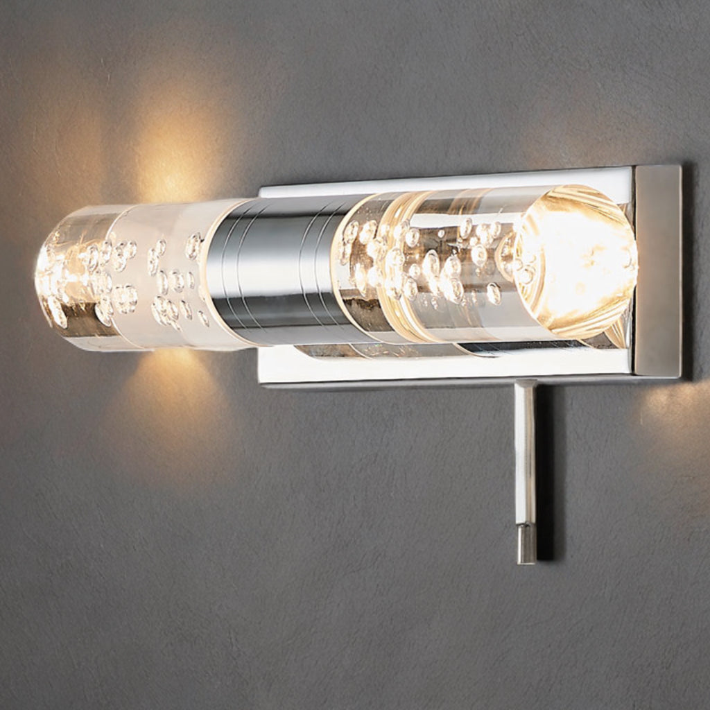 Leon 2Lt Bubble Effect LED Bathroom Wall Light
