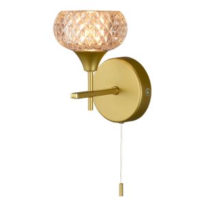 Alpine 1Lt Bathroom Wall Light- Gold & Black Finishes