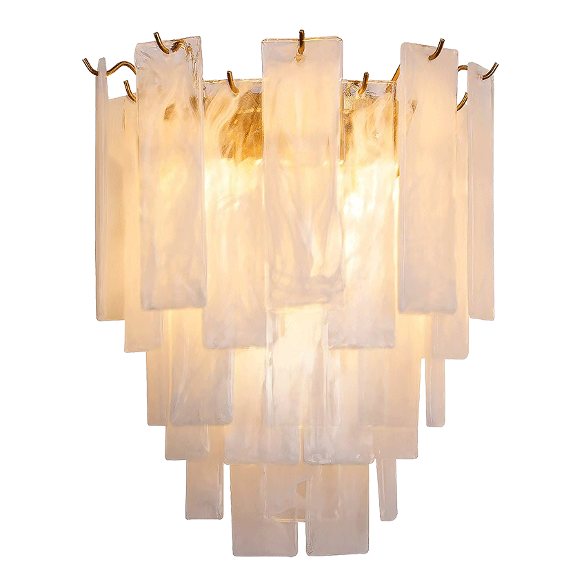 Cascade Crystal Wall Light-  Slate Glass