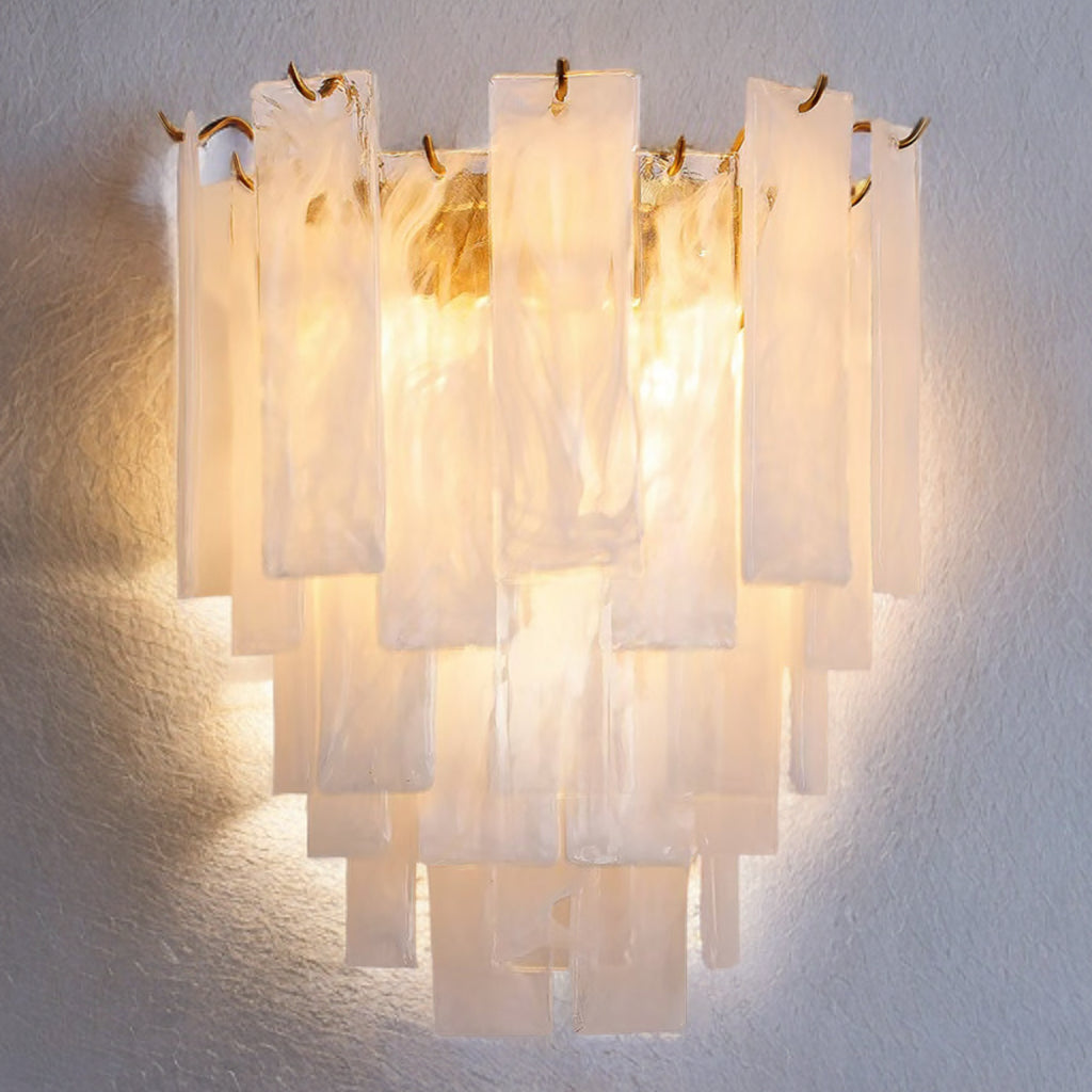 Cascade Crystal Wall Light-  Slate Glass