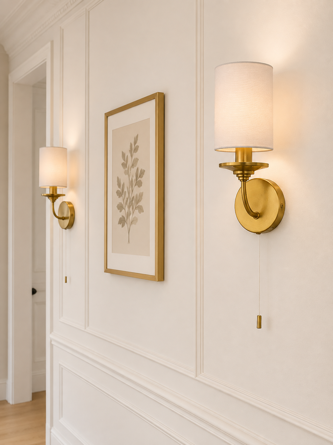 Evora Wall Light- Antique Brass/ Matt Brass Finish