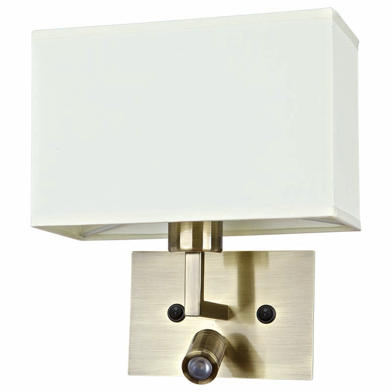 Canet E27+LED Modern Wall Light Antique Brass/Satin Nickel