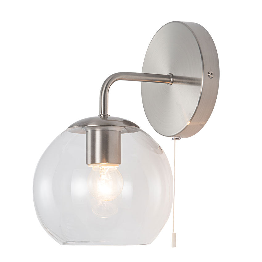 Sula 1Lt Wall Light - Polished Nickel / Antique Brass