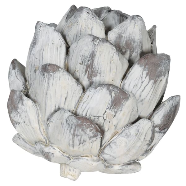 Distressed White Washed Artichoke Ornament- Christmas Gift