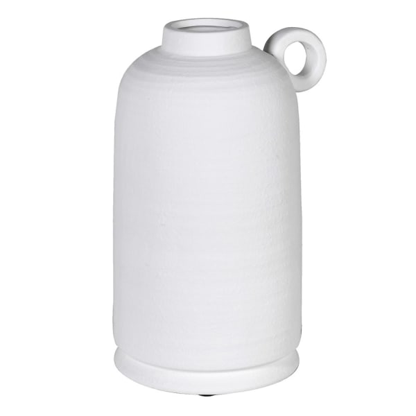 White Cement Vase with Handle- Christmas Gift