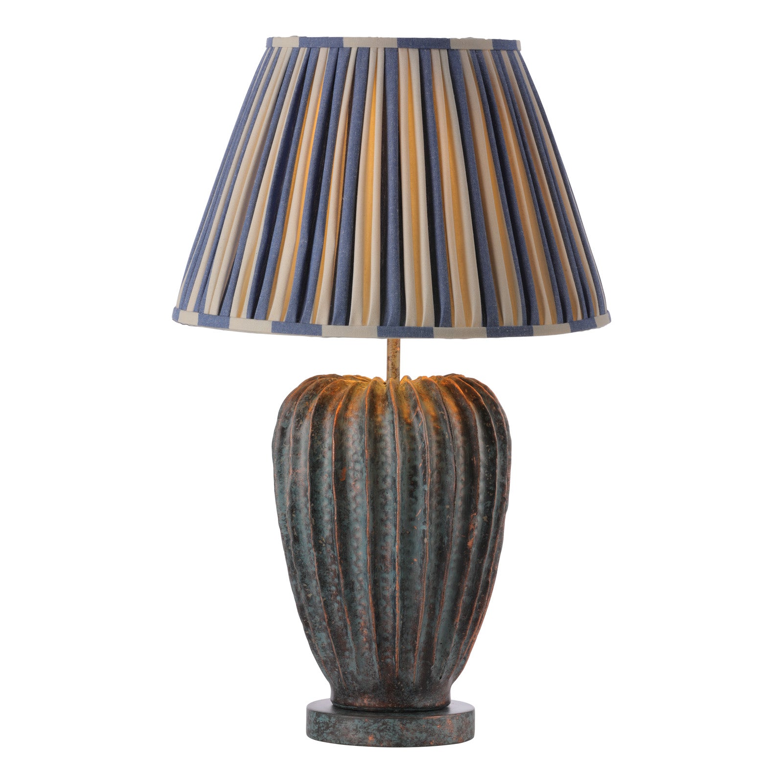 Wisley Table Lamp In Chalk White/Verdigris Base Only E27