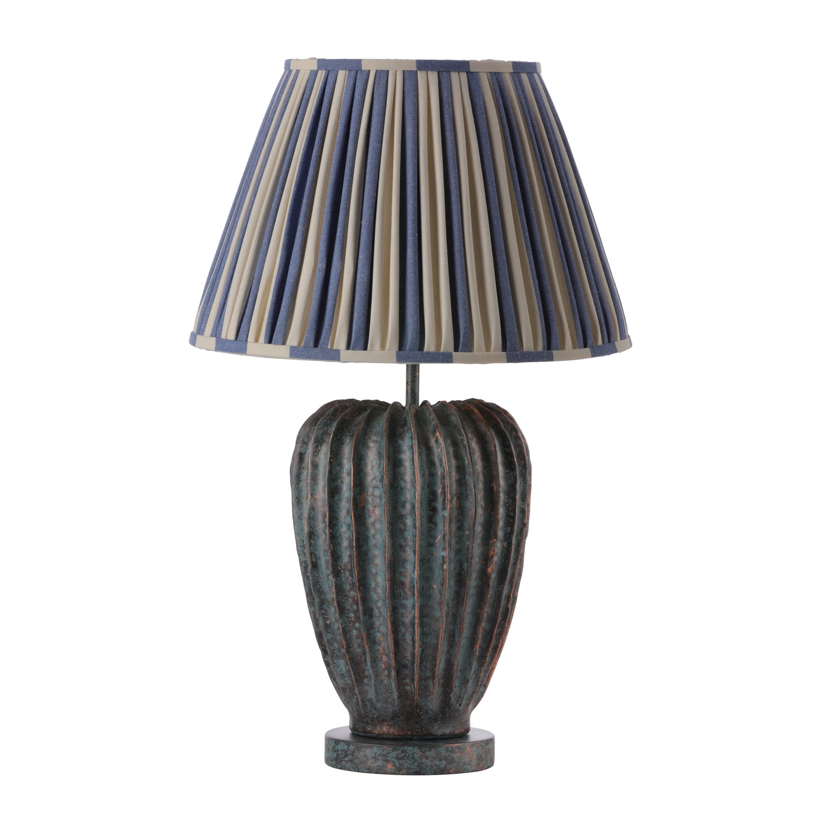 Wisley Table Lamp In Chalk White/Verdigris Base Only E27